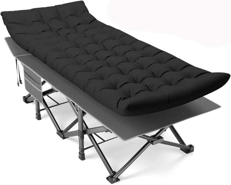Folding Camping Cot Sleeping Bed  Layer Oxford Cots for Camping W/Pilllow Mattress Carry Bag