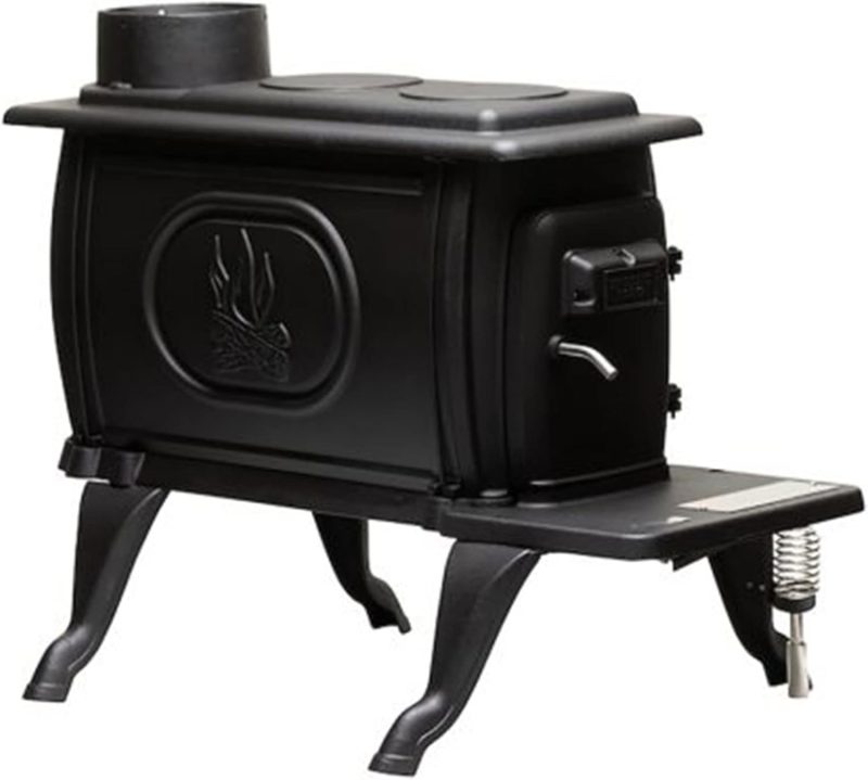 Company Cast Iron Wood Stove with Cool Touch Safety Handle, Heats up to 54,000 s