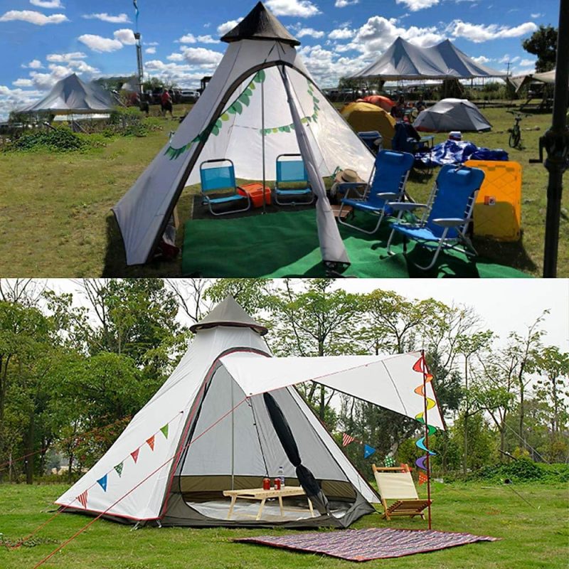 12'x10'x8'Dome Camping Tent 5-6 Person 4 Season Double Layers Waterproof Anti-UV Windproof Tents Family Outdoor Camping Tent - Image 2